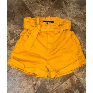 Express Super Soft‎ Gold Yellow High Rise  Shorts Women's Size 0 EUC
